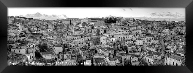 Matera Sassi Framed Print by Julie Woodhouse