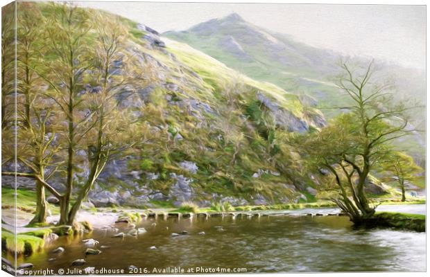 Dovedale Canvas Print by Julie Woodhouse