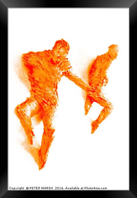 Orange Prancers Framed Print by PETER MARSH