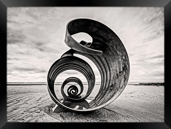 Cleveleys: swirls and contours Framed Print by David McCulloch