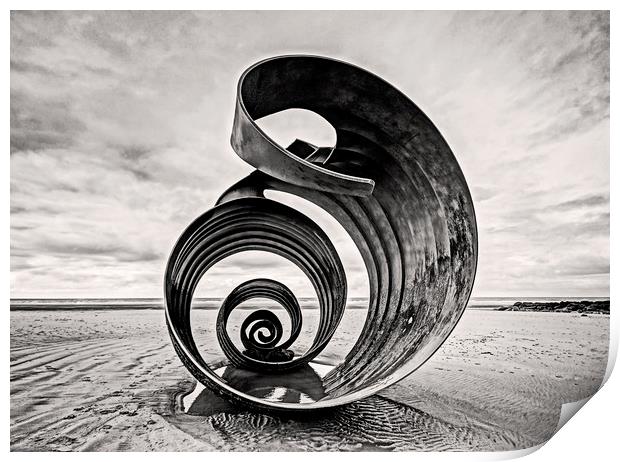 Cleveleys: swirls and contours Print by David McCulloch