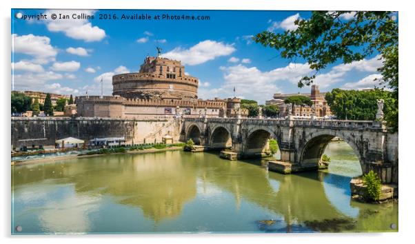 Castel Sant'Angelo in the Summer Sun Acrylic by Ian Collins