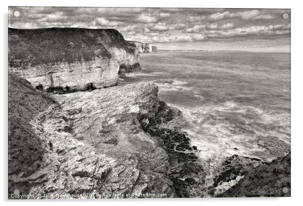 Thornwick Bay Acrylic by Julie Woodhouse