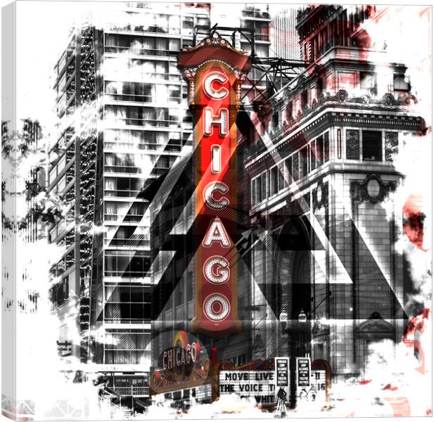 Chicago | Geometric Mix No. 2 Canvas Print by Melanie Viola