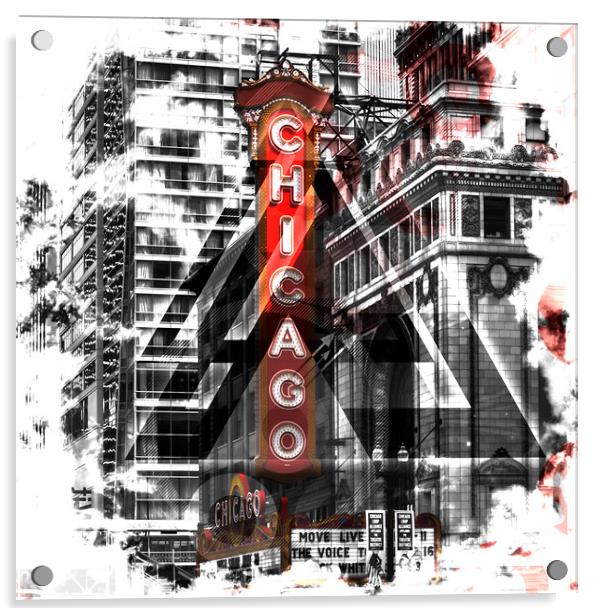 Chicago | Geometric Mix No. 2 Acrylic by Melanie Viola