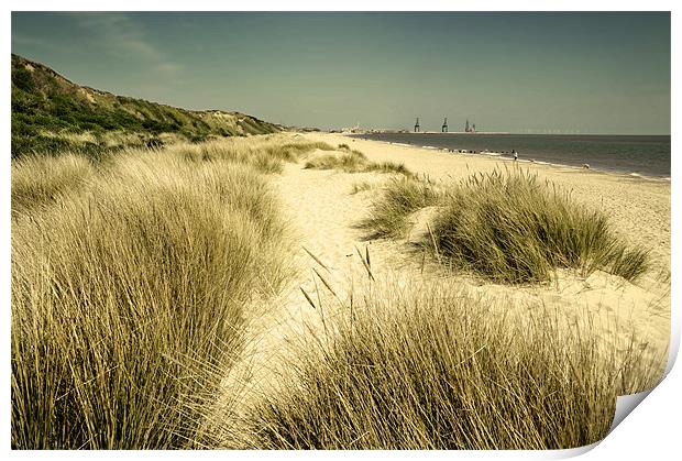Hopton Beach looking towards Gorleston Print by Stephen Mole