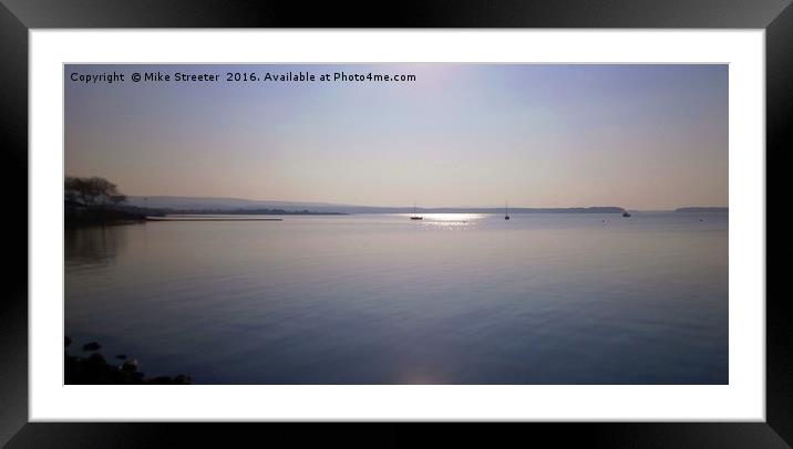 Poole Harbour and the Purbeck Hills Framed Mounted Print by Mike Streeter