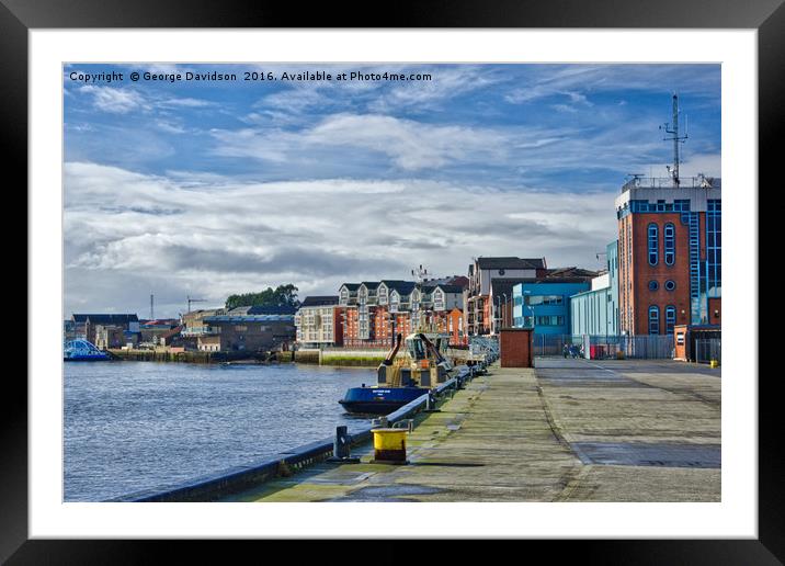 Right on Tyne Framed Mounted Print by George Davidson