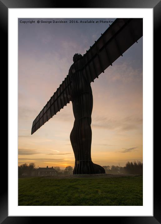 Angel of the North Framed Mounted Print by George Davidson