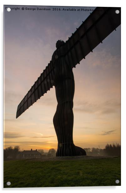 Angel of the North Acrylic by George Davidson