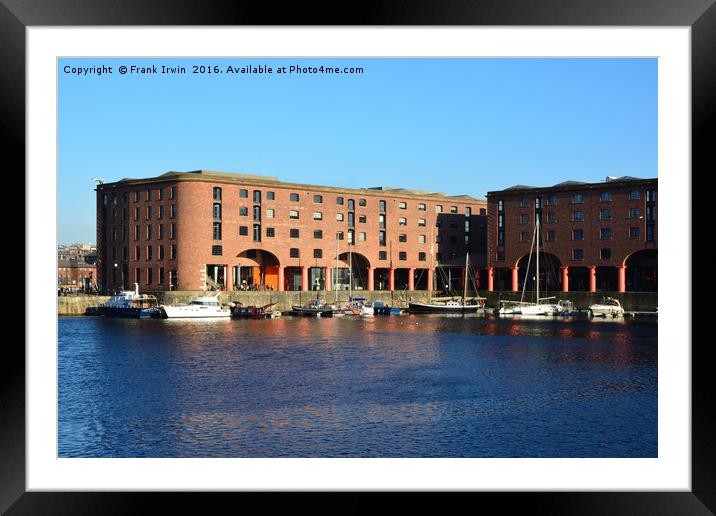 Liverpool's famous Albert Dock. Framed Mounted Print by Frank Irwin