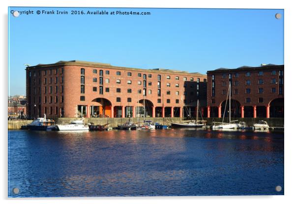 Liverpool's famous Albert Dock. Acrylic by Frank Irwin