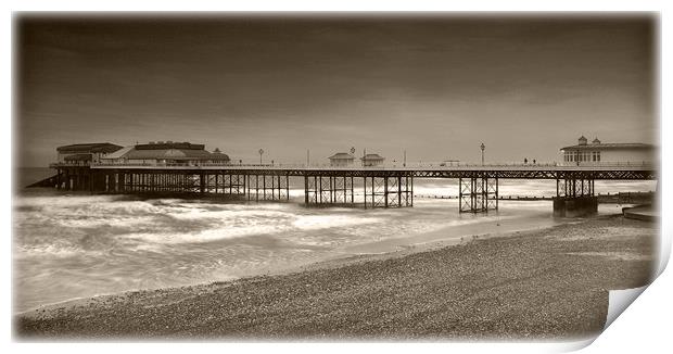 Cromer Pier in Black and White Print by Simon Gladwin