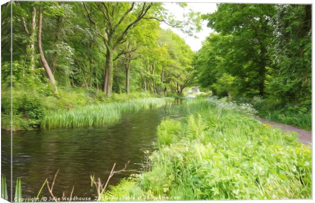 Cromford Canal Canvas Print by Julie Woodhouse