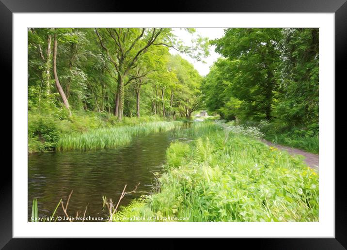 Cromford Canal Framed Mounted Print by Julie Woodhouse