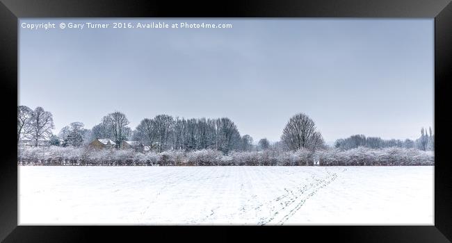 First Snow Framed Print by Gary Turner