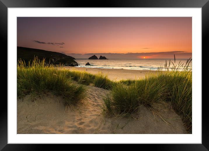 Holywell Bay, Cornwall Framed Mounted Print by Michael Brookes