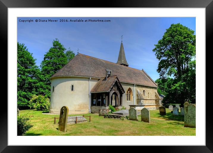 St Giles, Langford Framed Mounted Print by Diana Mower