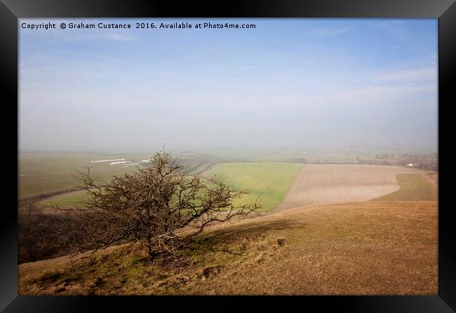 Dunstable Downs Framed Print by Graham Custance