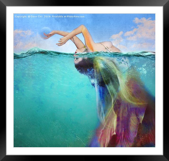 The Shell Seeker Framed Mounted Print by Dawn Cox