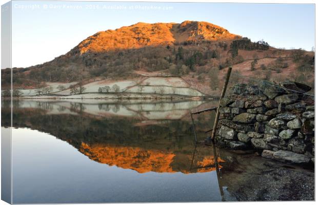 First Light At Rydalwater Canvas Print by Gary Kenyon