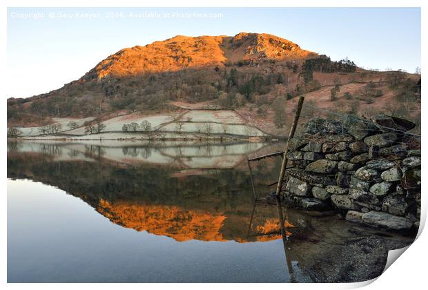 First Light At Rydalwater Print by Gary Kenyon