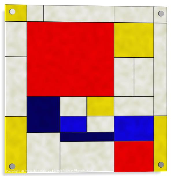 Mondrian Is A Square Acrylic by Steve de Roeck