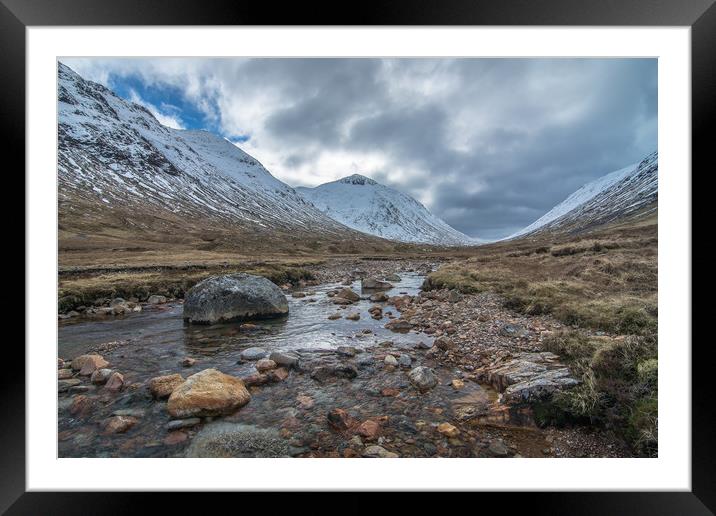 River valley Framed Mounted Print by Jonathon barnett