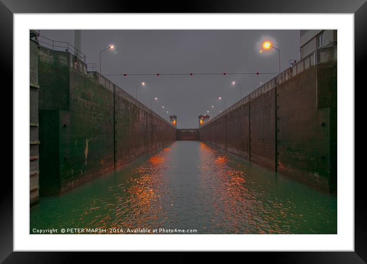 Locked in at Dusk Framed Mounted Print by PETER MARSH
