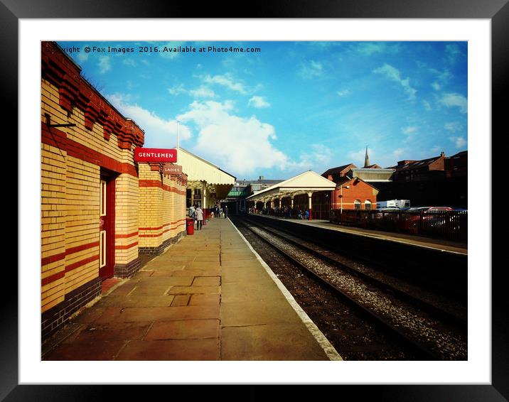 Bury Train Station Framed Mounted Print by Derrick Fox Lomax