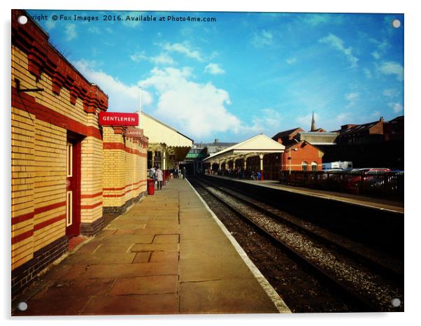 Bury Train Station Acrylic by Derrick Fox Lomax