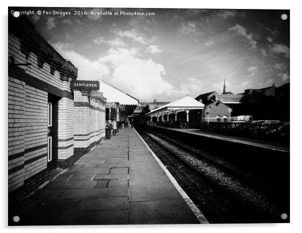 Bury Train Station Acrylic by Derrick Fox Lomax