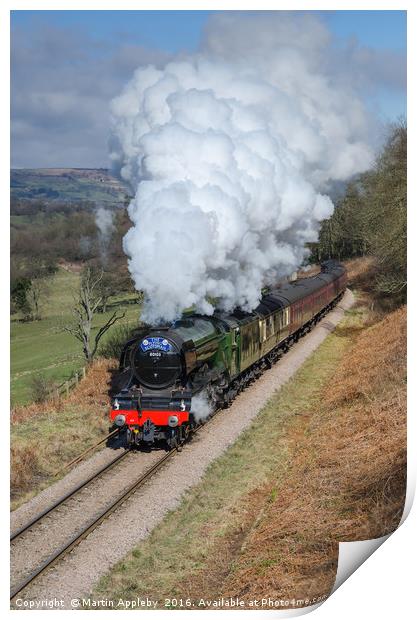 60103. The Flying Scotsman at Green End. Print by Martin Appleby
