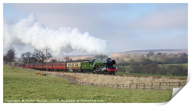 60103. The Flying Scotsman at Moorgates. Print by Martin Appleby