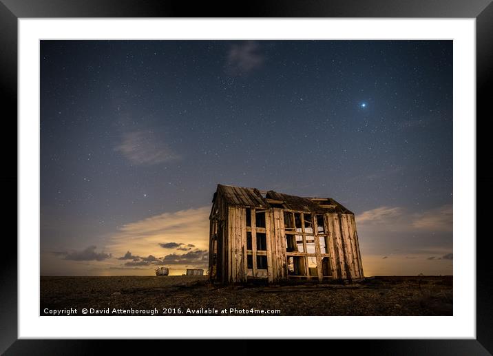 Starry Night At Dungeness Framed Mounted Print by David Attenborough