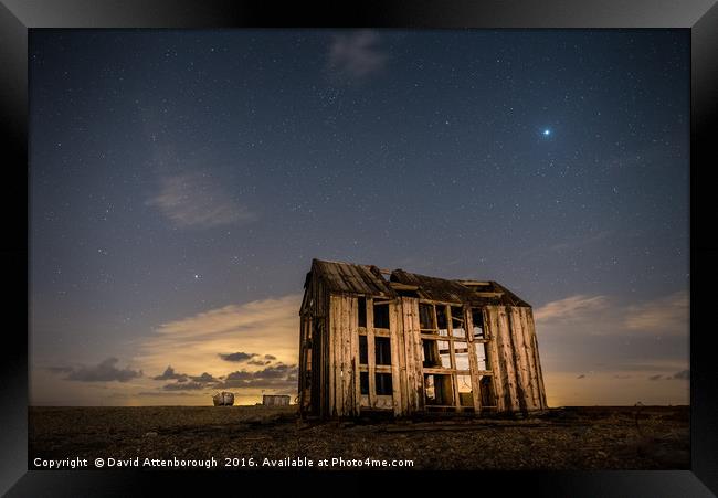 Starry Night At Dungeness Framed Print by David Attenborough