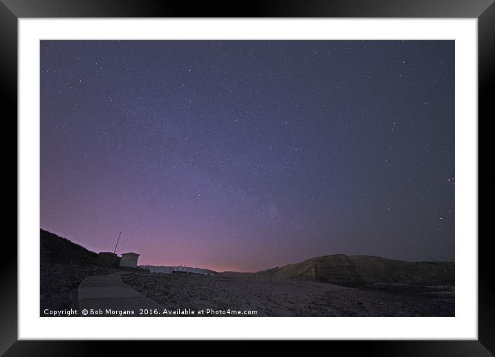 Southerndown Beach Milky Way Framed Mounted Print by Bob Morgans