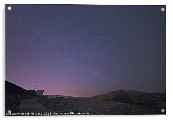 Southerndown Beach Milky Way Acrylic by Bob Morgans