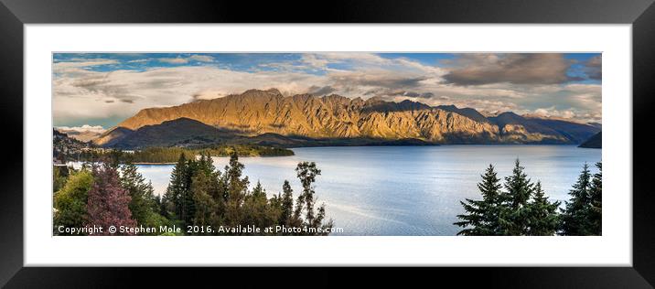 Queenstown and The Remarkables Framed Mounted Print by Stephen Mole