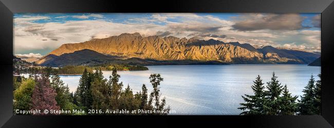 Queenstown and The Remarkables Framed Print by Stephen Mole