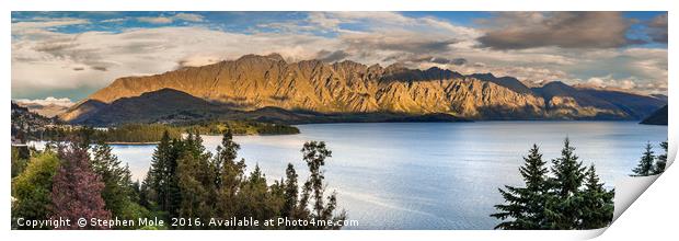 Queenstown and The Remarkables Print by Stephen Mole