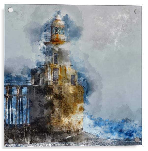 Watercolor Lighthouse Print Acrylic by Tanya Hall