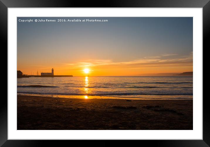 Sunrise at Scarborough Framed Mounted Print by Juha Remes