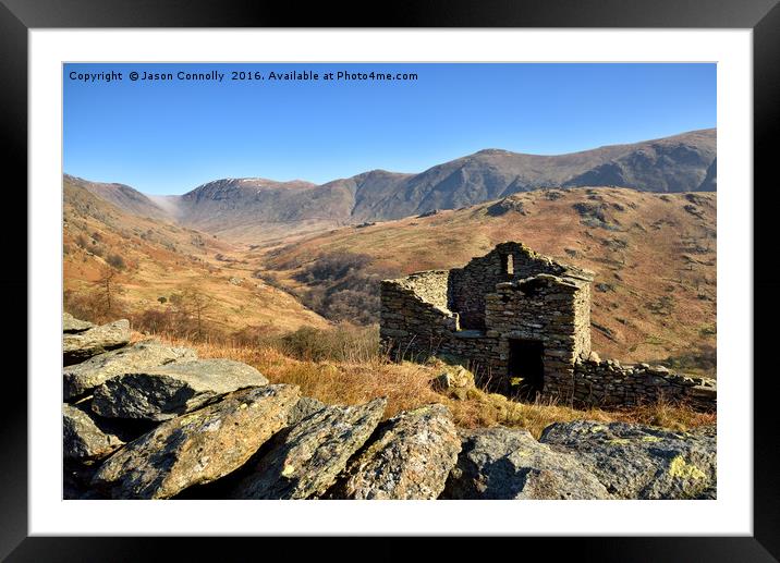 Kirkstone Pass Barn Framed Mounted Print by Jason Connolly