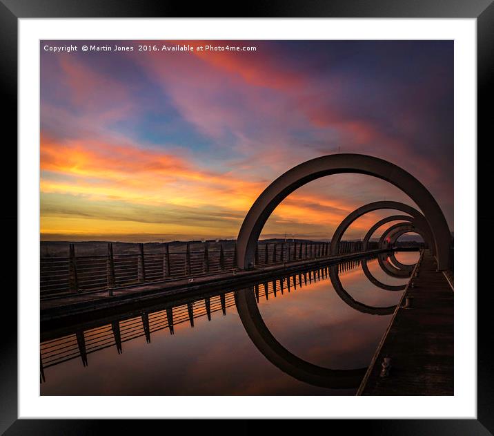 Sunset at the Falkirk Wheel Framed Mounted Print by K7 Photography