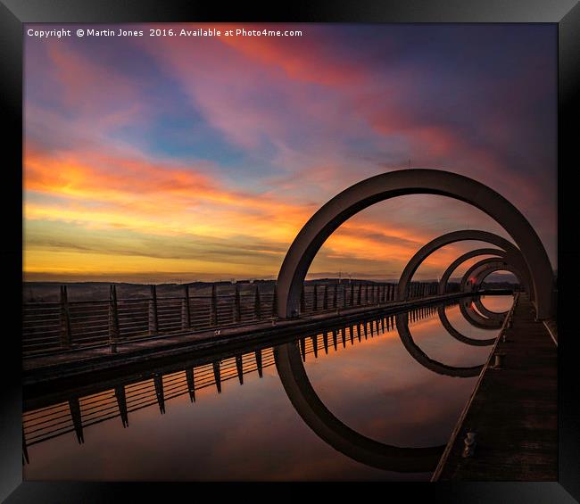 Sunset at the Falkirk Wheel Framed Print by K7 Photography
