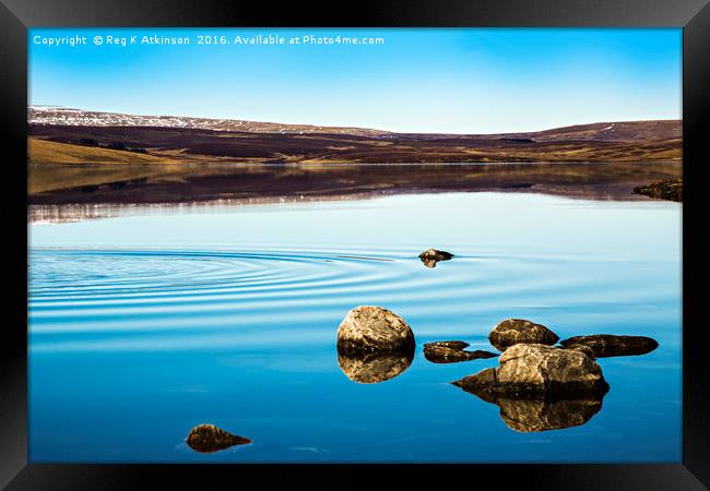 Cow Green Reservoir Framed Print by Reg K Atkinson