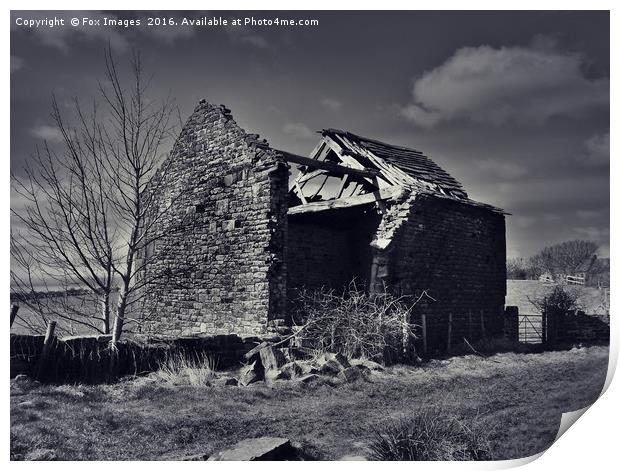  Old barn in countryside Print by Derrick Fox Lomax