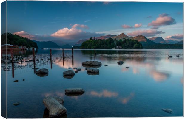 Catbells Dawn. Canvas Print by Paul Andrews