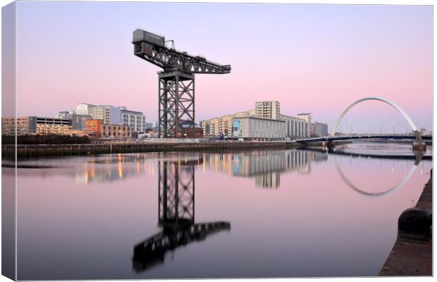 Clyde Sunset Hues Canvas Print by Grant Glendinning